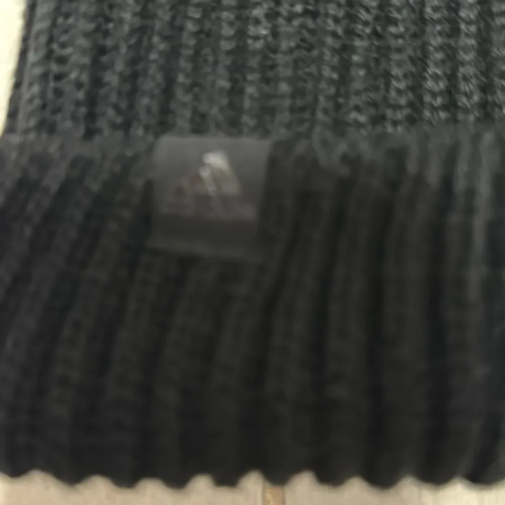 New Adidas Knit Ribbed Hat Black